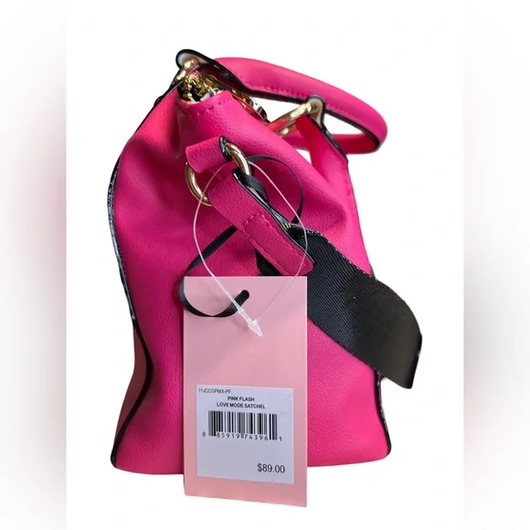 Juicy Couture Los Angeles NWT Pink Signature Juicy Satchel Crossbody Bag (P060) - Picture 5 of 9